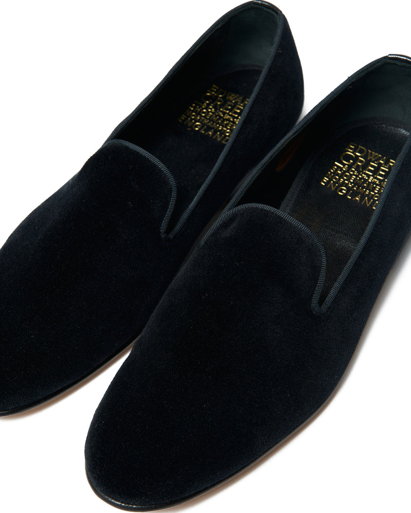 Royal Albert - Black velvet slipper - Last 389