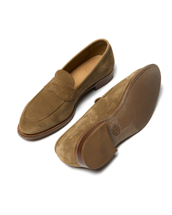 Ventnor - Mushroom suede unlined loafer - Last 184