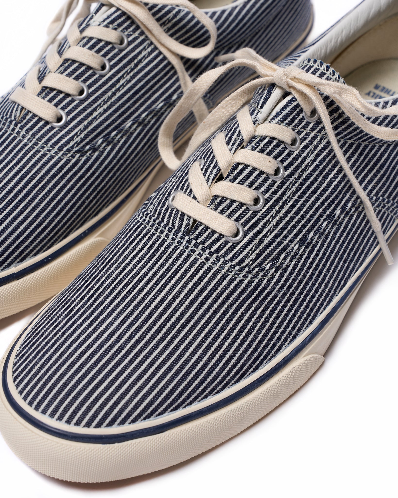 Holiday canvas shoes - Navy and off-whtie stripe