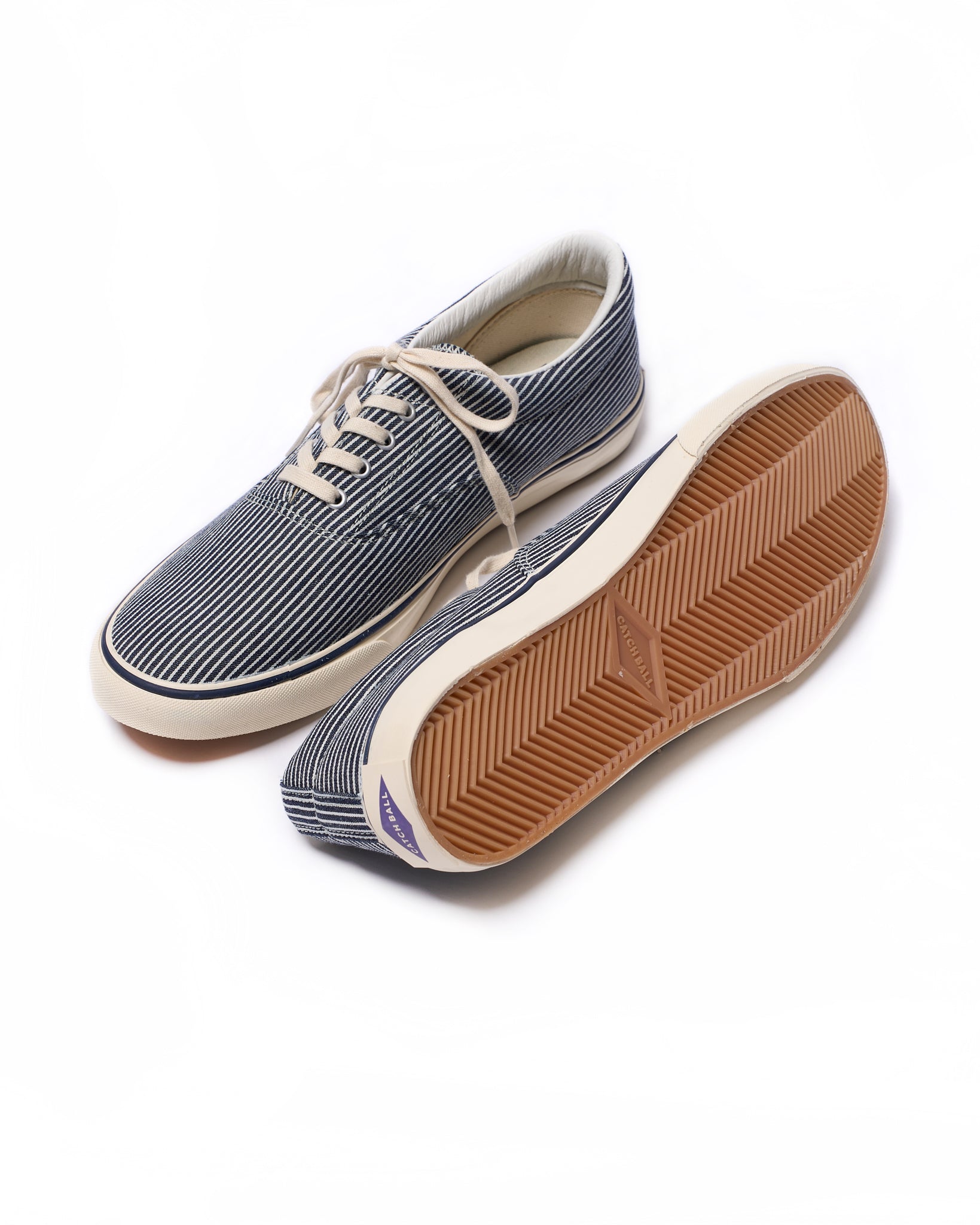 Holiday canvas shoes - Navy and off-whtie stripe