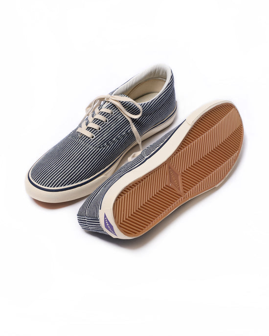 Holiday canvas shoes - Navy and off-whtie stripe