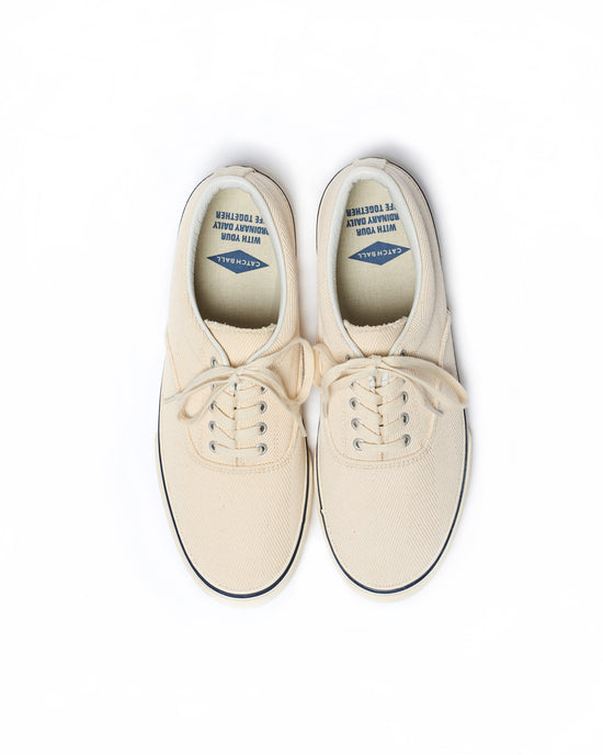 Holiday canvas shoes - Off-white herringbone