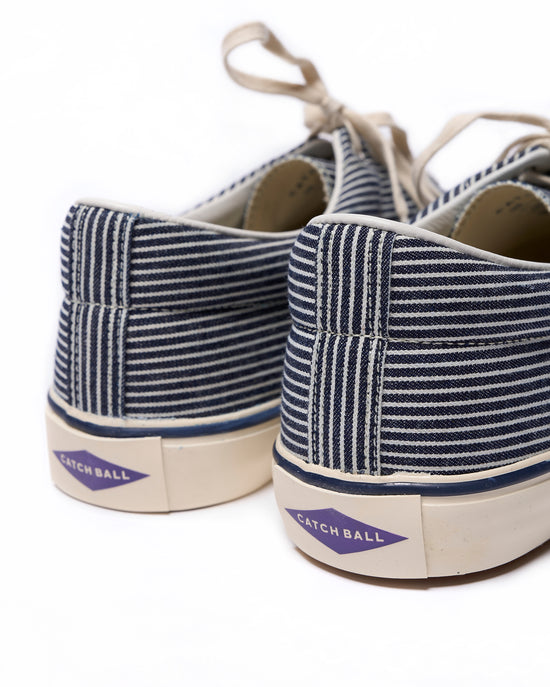 Holiday canvas shoes - Navy and off-whtie stripe