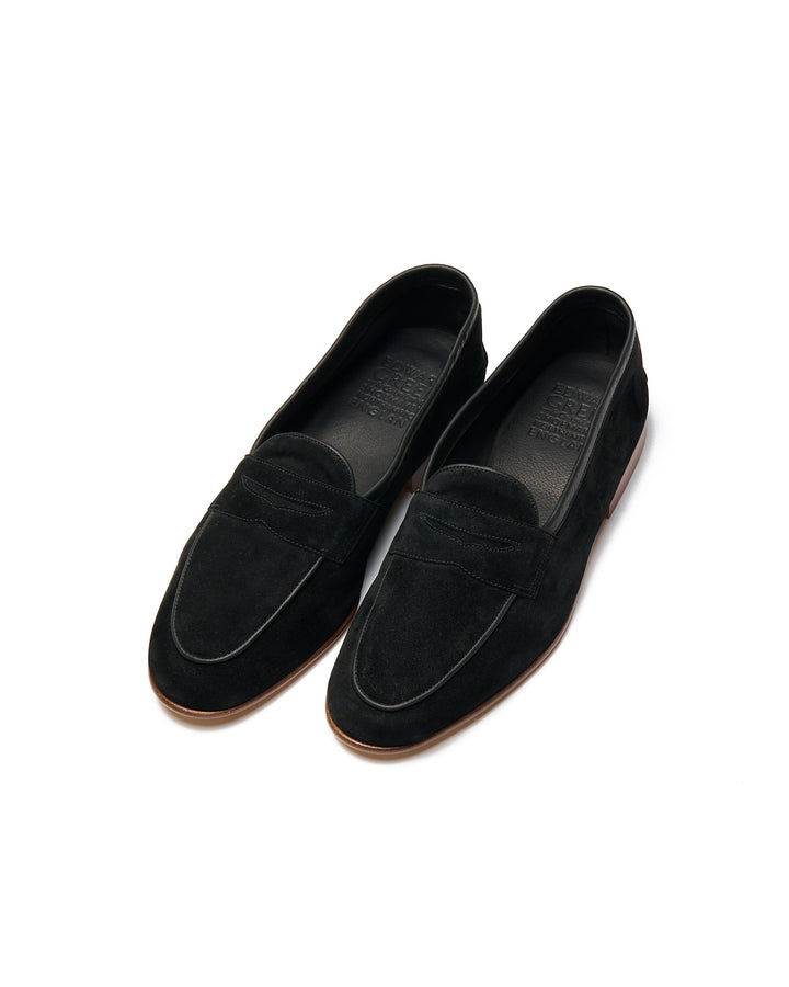 Polperro - Black baby calf suede - Last 389