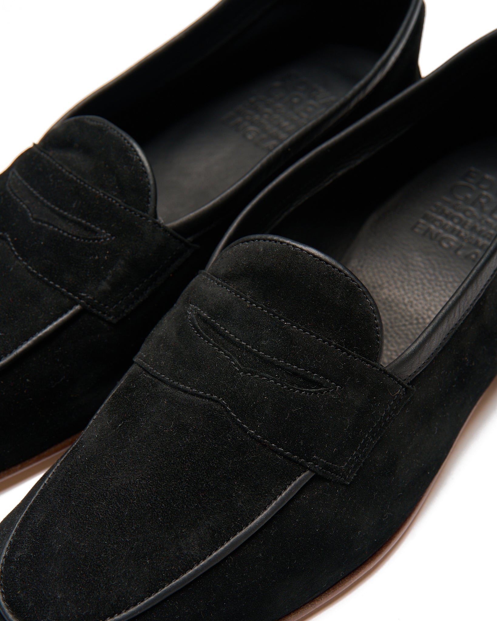Polperro - Black baby calf suede - Last 389
