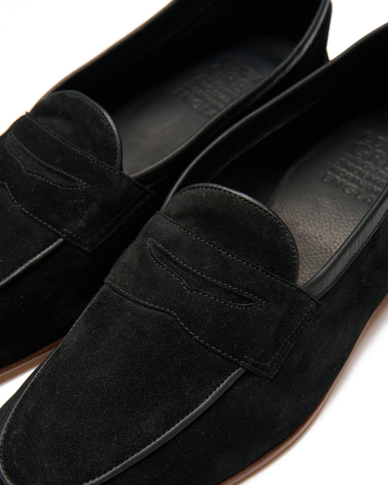 Polperro - Black baby calf suede - Last 389