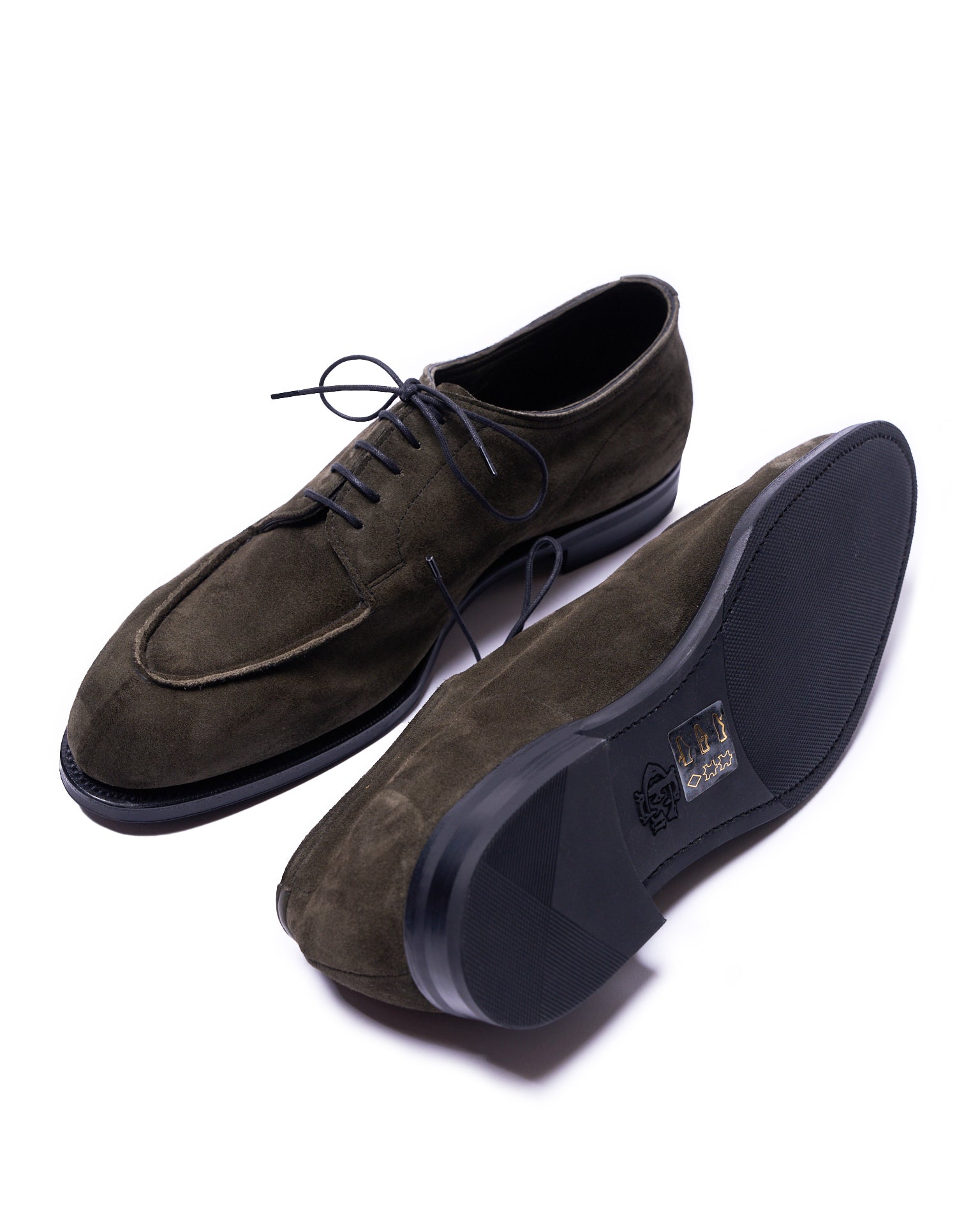 Dover - Moss suede calfskin unlined derby - Last 202