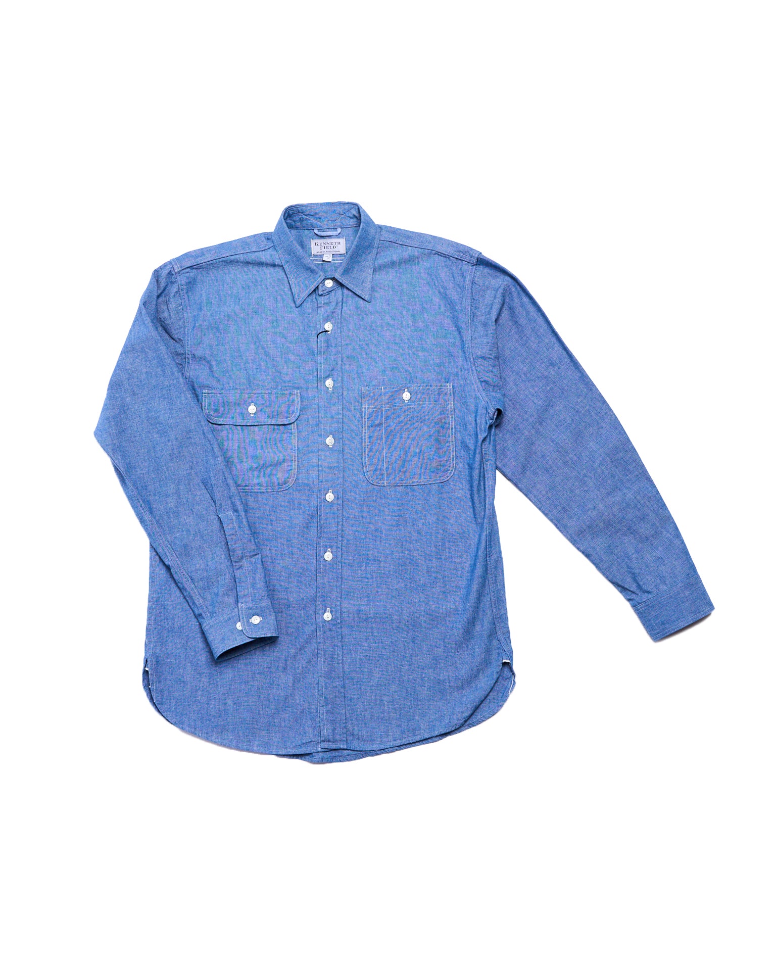 Chambray work shirt - Medium blue