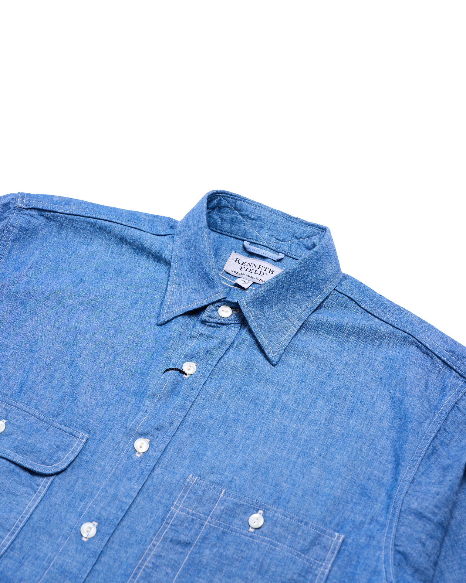 Chambray work shirt - Medium blue