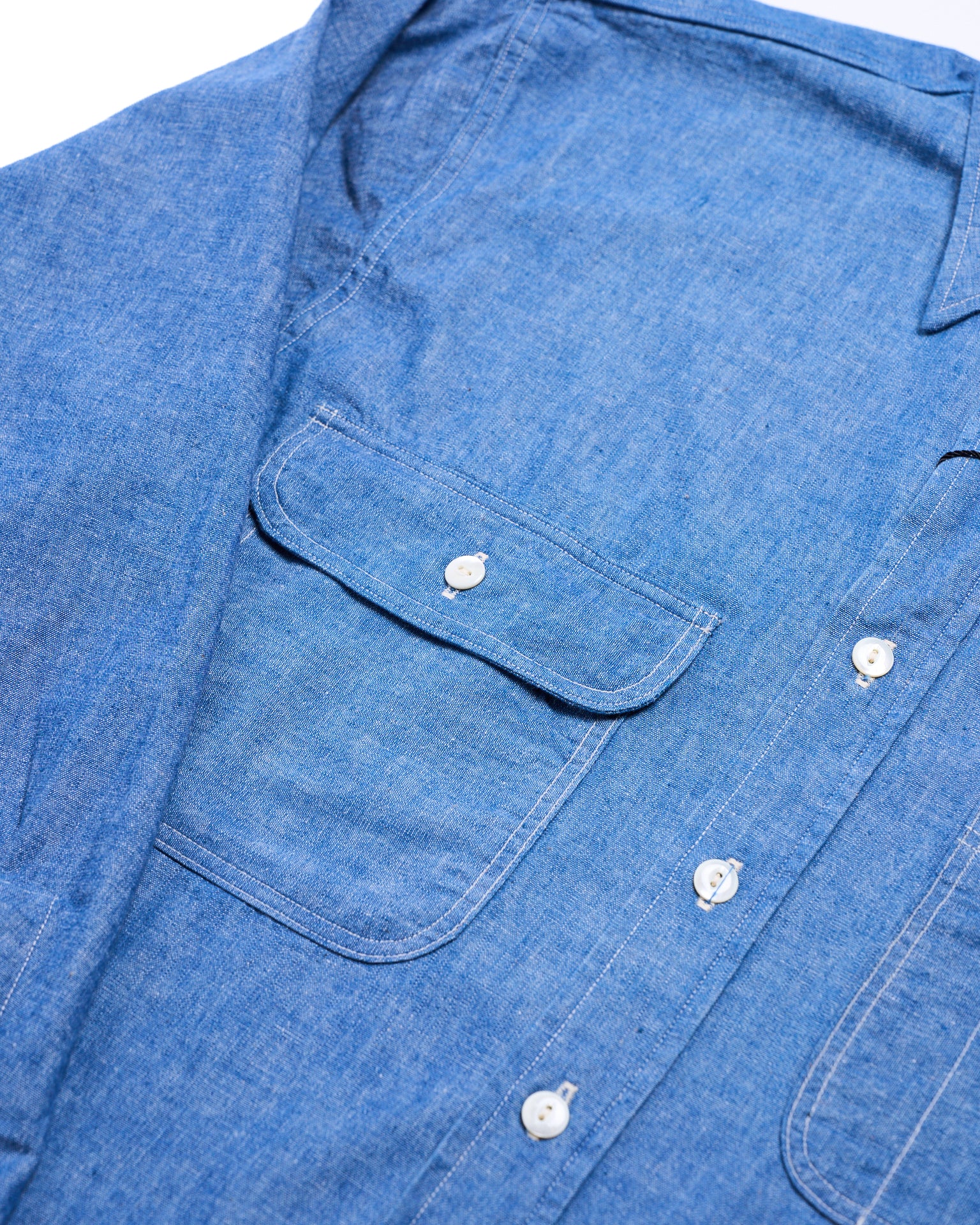 Chambray work shirt - Medium blue