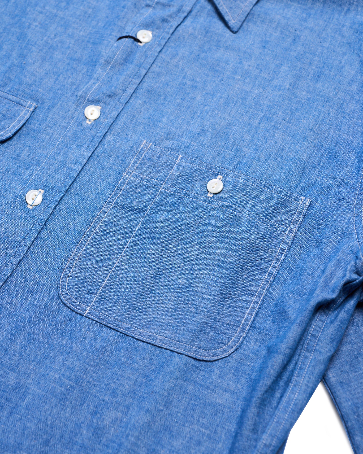 Chambray work shirt - Medium blue