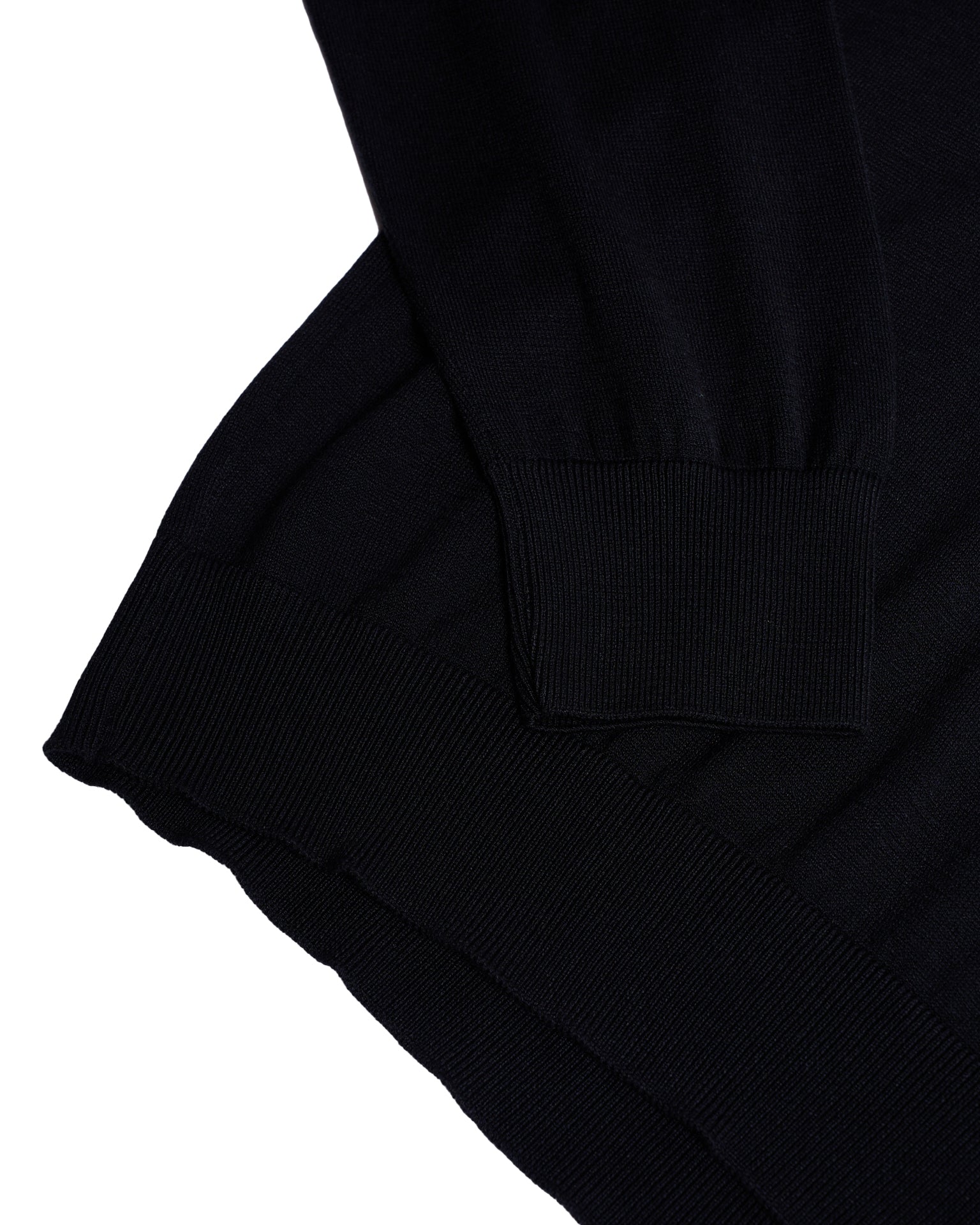 Knitted silk polo - Black