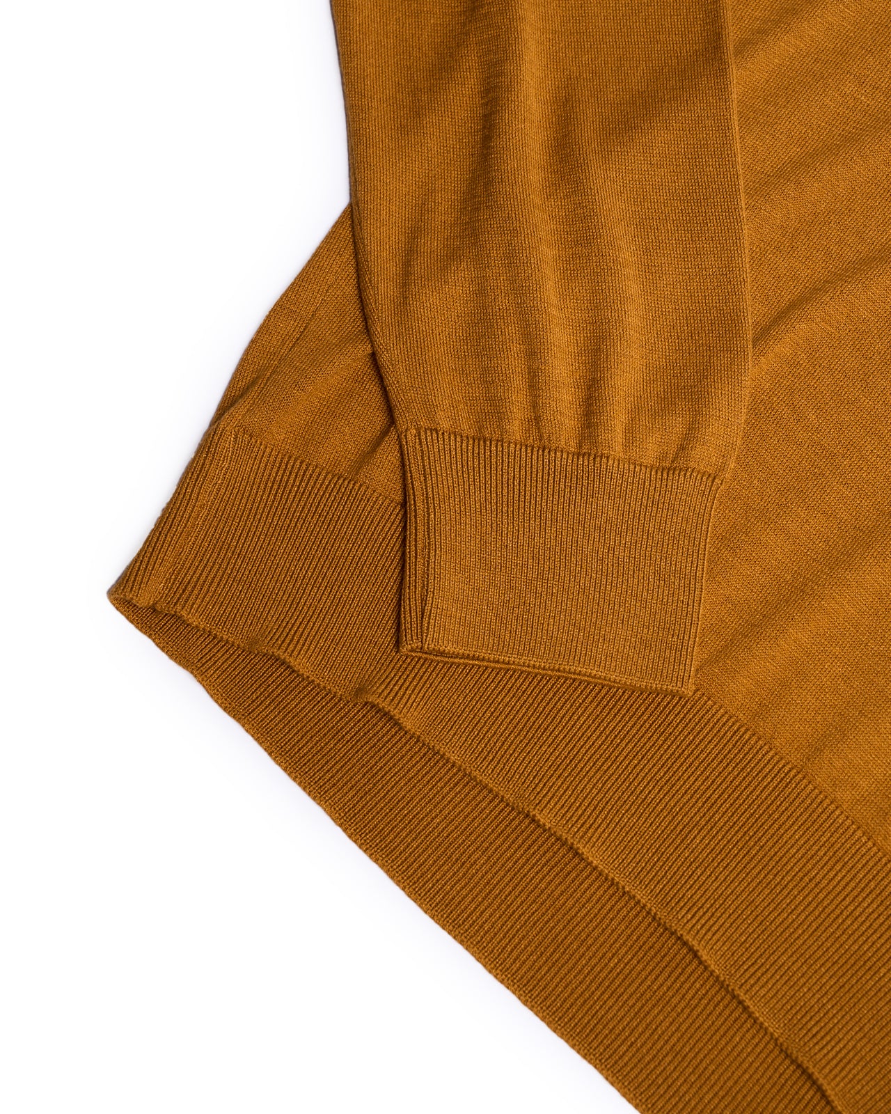 Knitted silk polo - Mustard