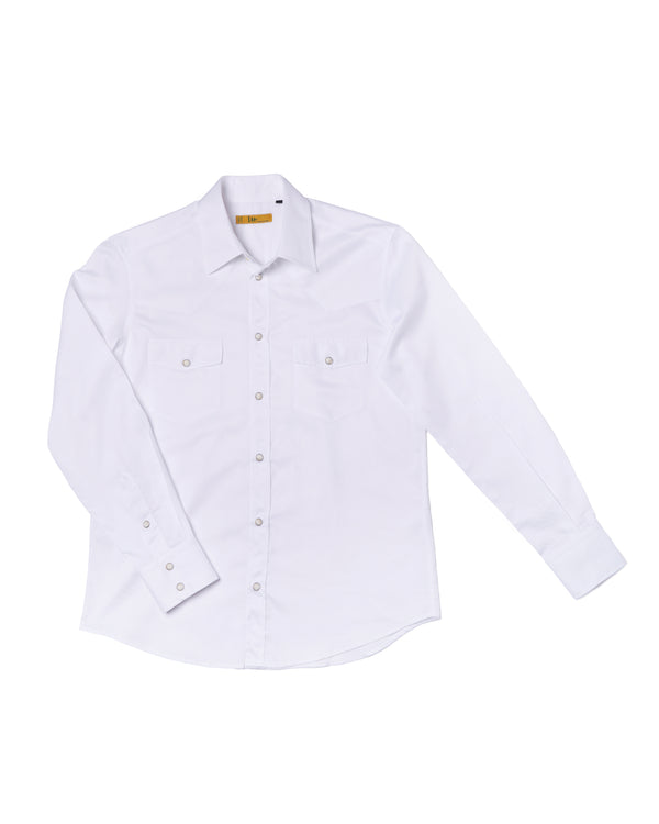 Shirt Westerner - White popplin - Cotton