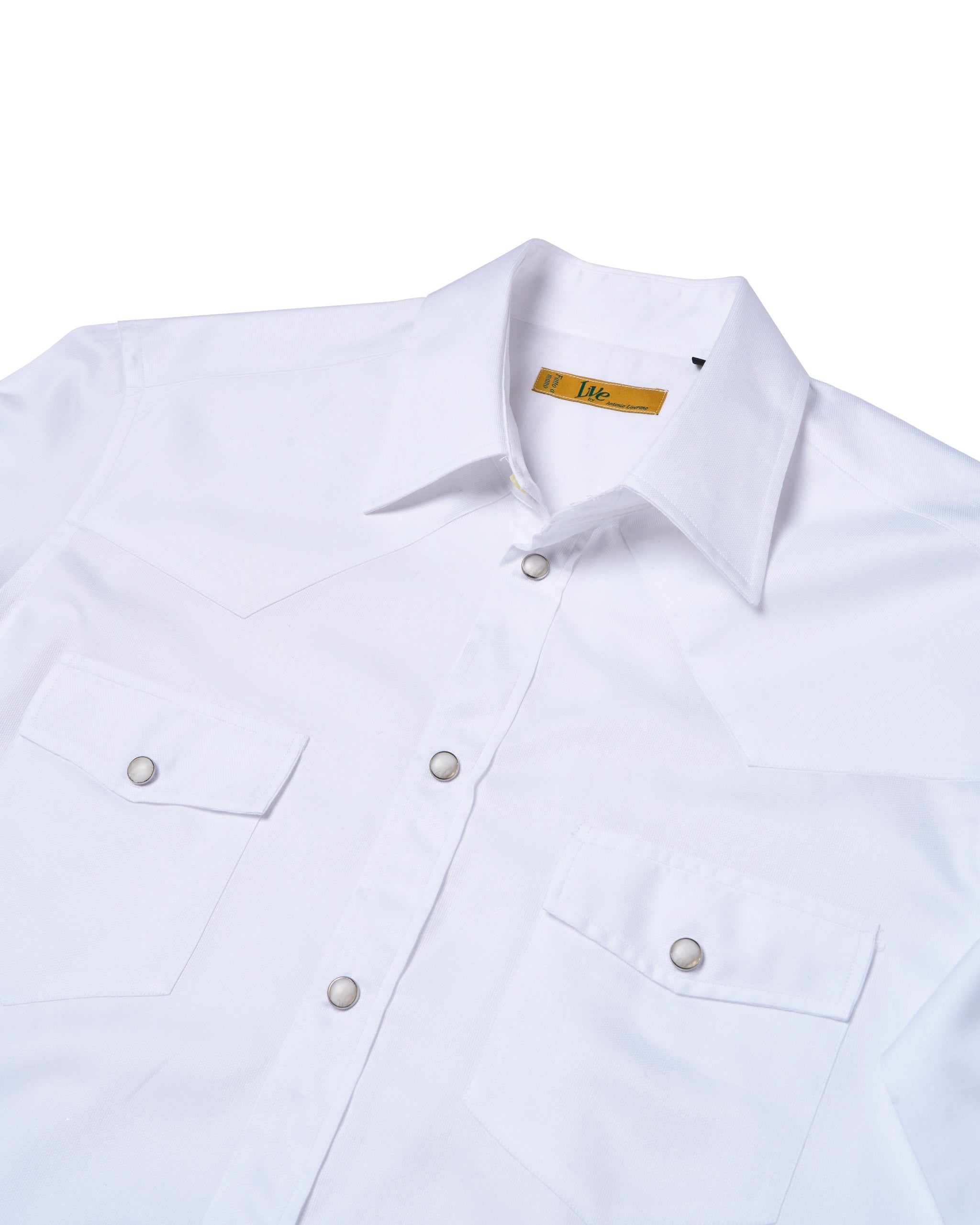 Western shirt - White poplin cotton