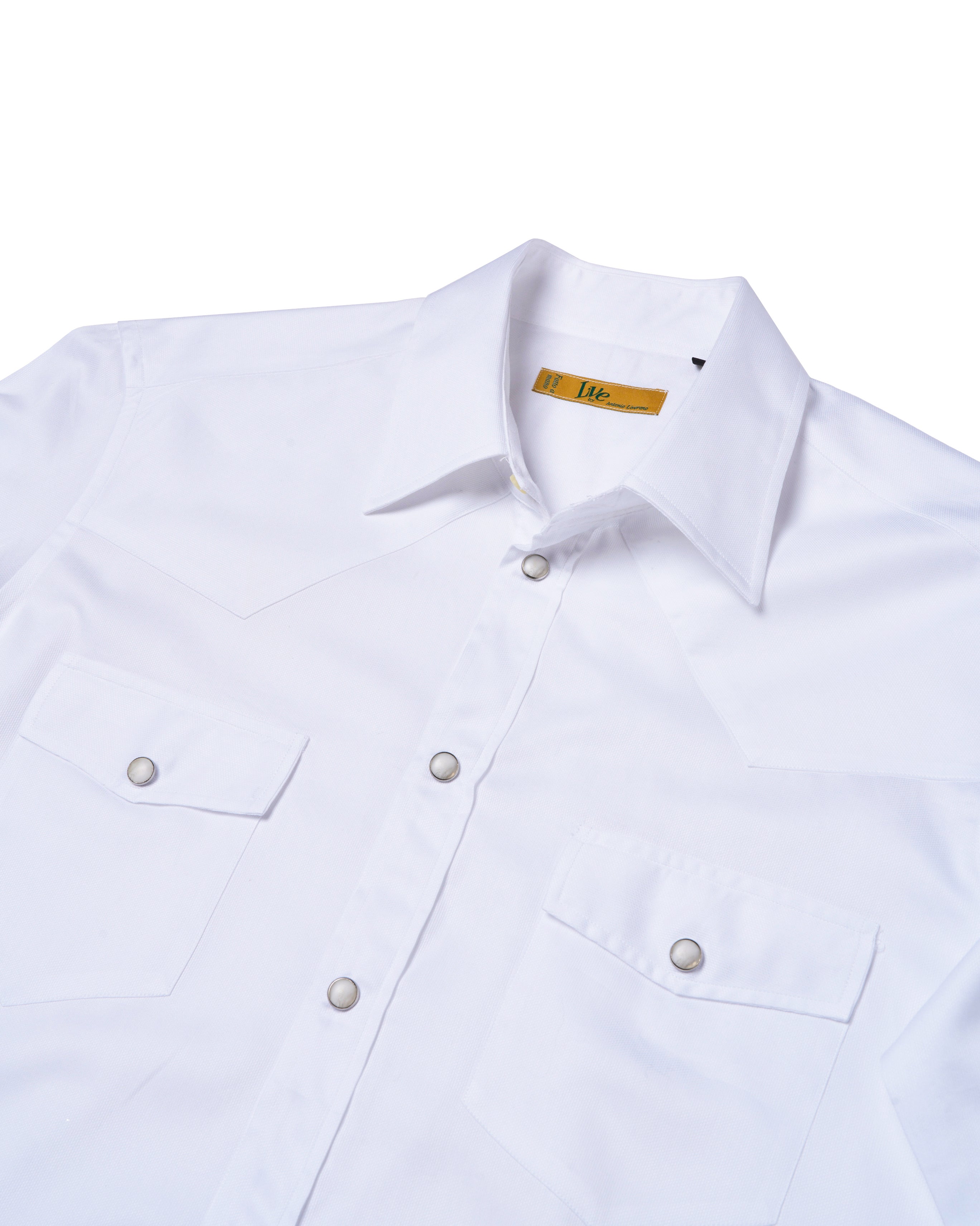 Western shirt - White poplin cotton