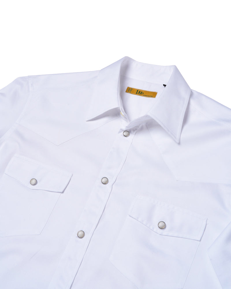 Shirt Westerner - White popplin - Cotton