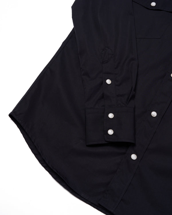 Shirt Westerner - Black twill - Cotton