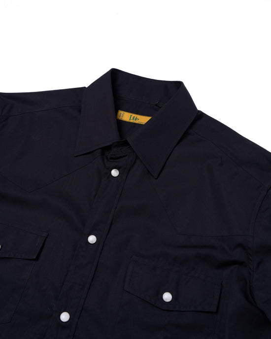 Western shirt - Black twill cotton