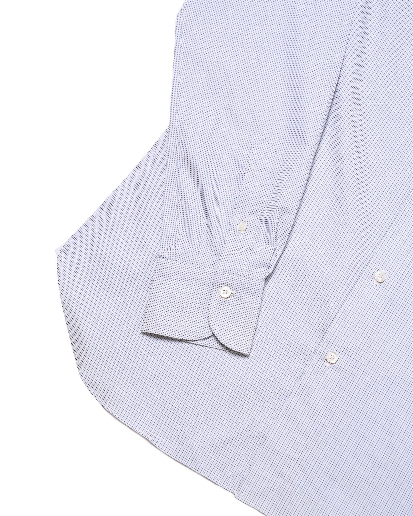 Shirt Spread collar - White with black dots poplin - Cotton