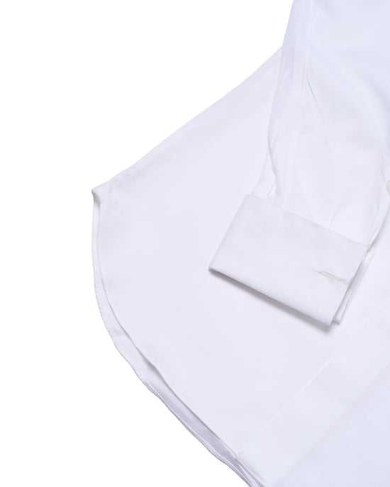 Wing collar shirt - White poplin cotton