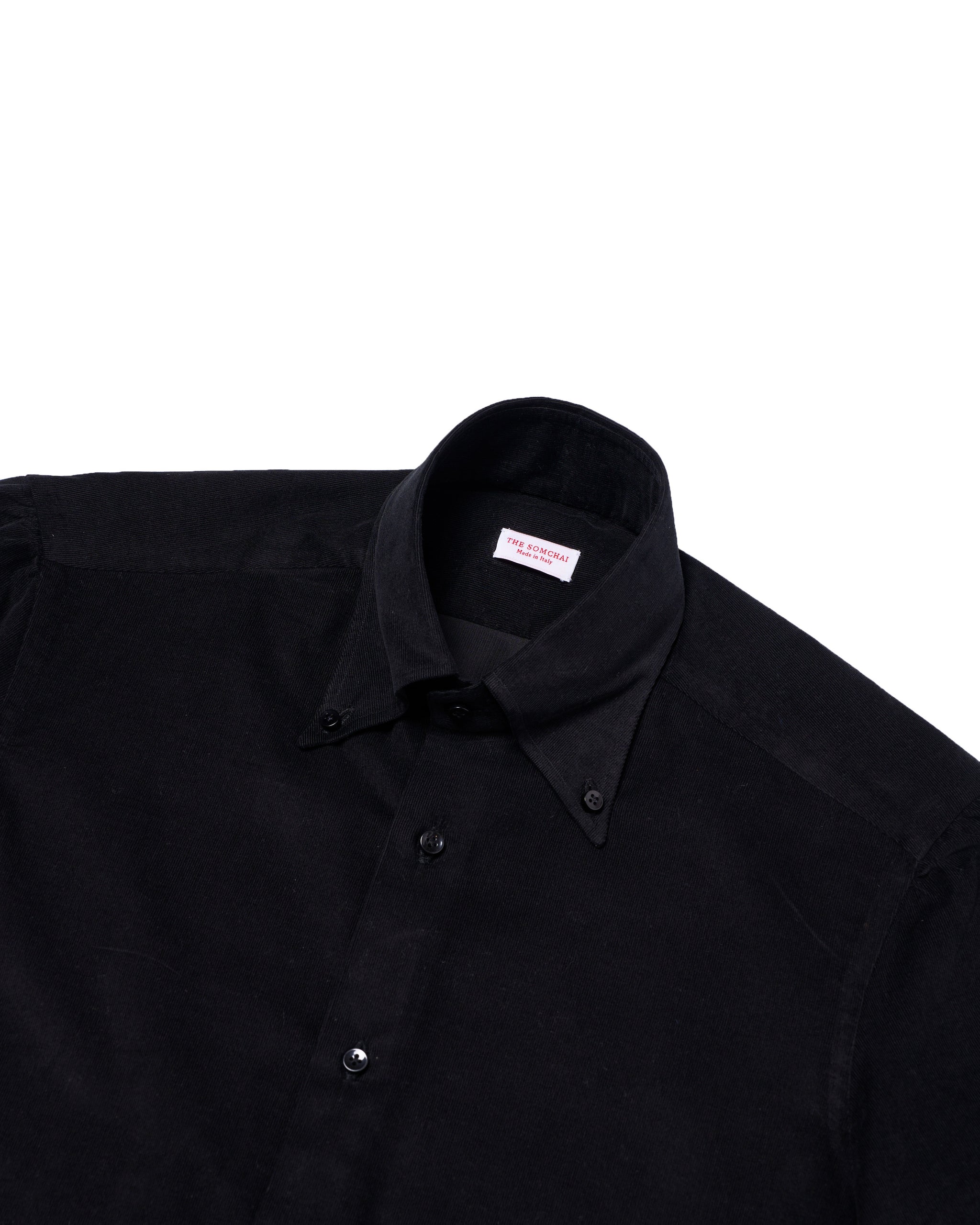 Button down shirt - Corduroy black - cotton