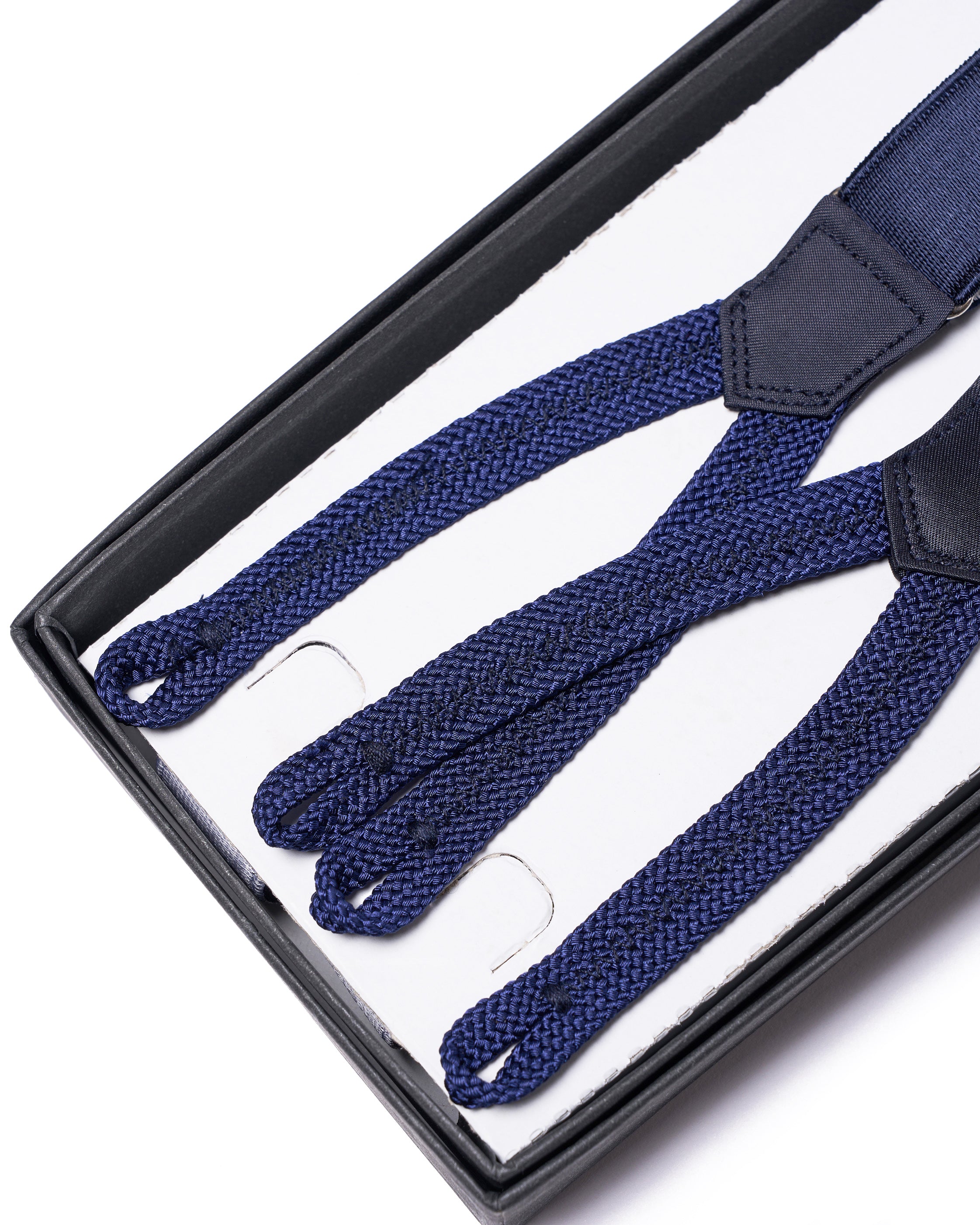 Braces - Elastic Strap - Navy strap and navy leather