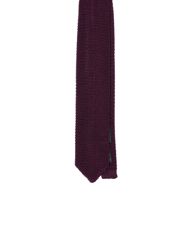 Tie - Knitted silk - Purple