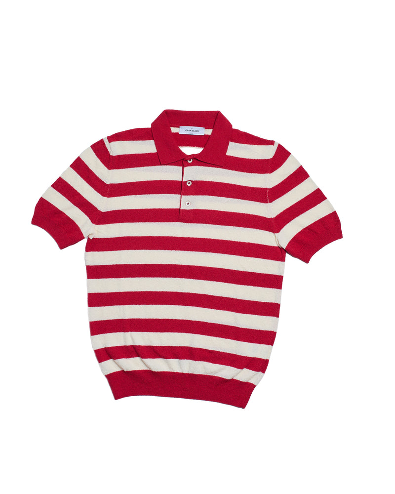 Terry cloth polo - Red stripe