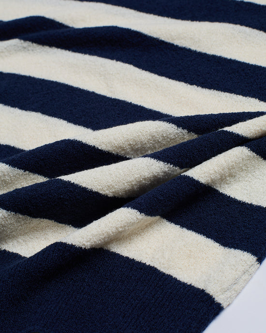 Terry cloth polo - Navy blue stripe