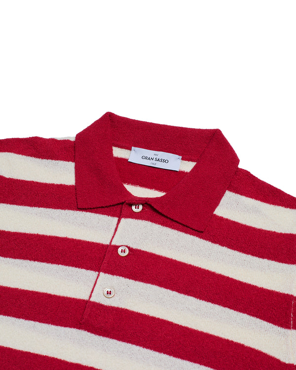 Terry cloth polo - Red stripe