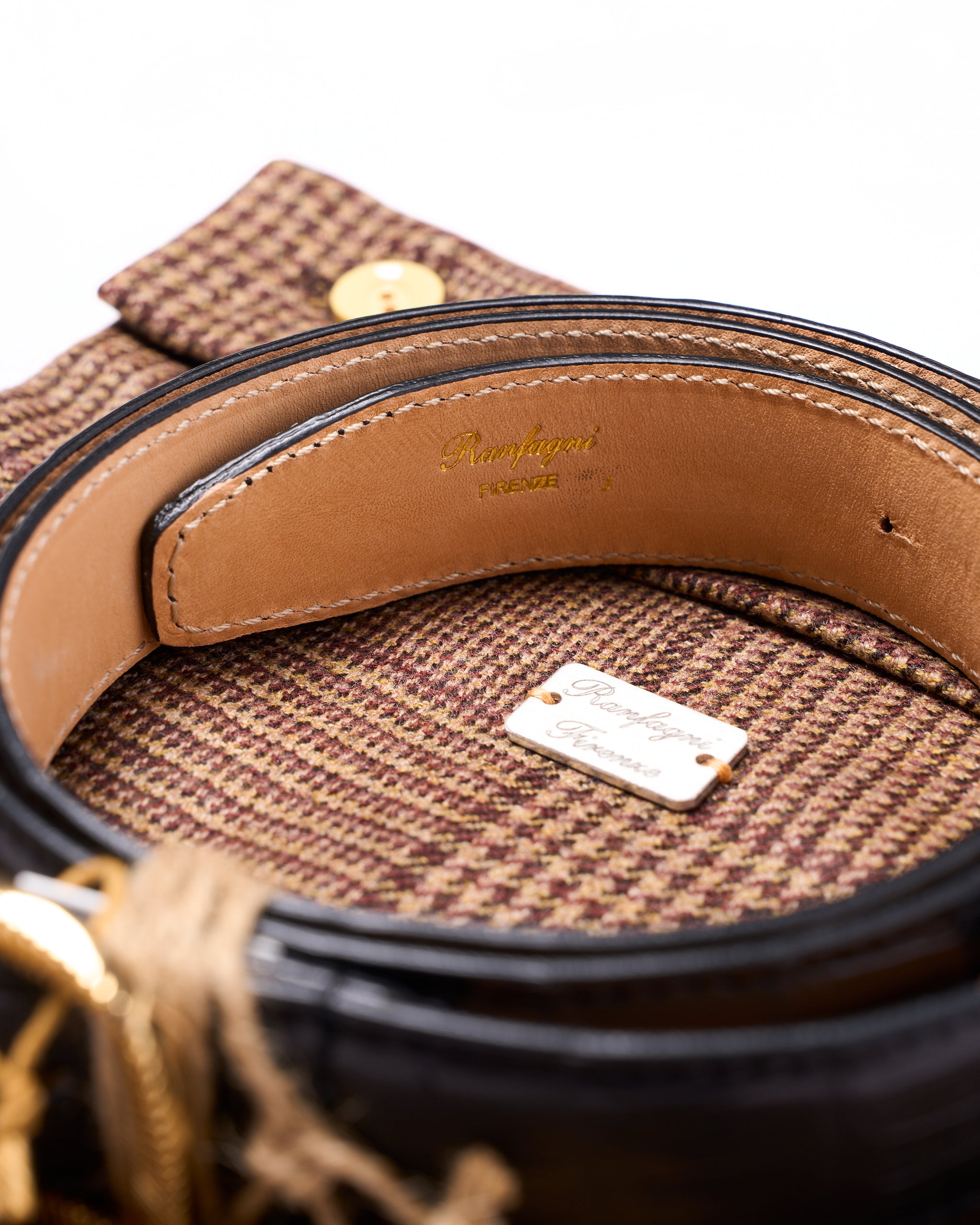 Belt - Black crocodile - Gold buckle