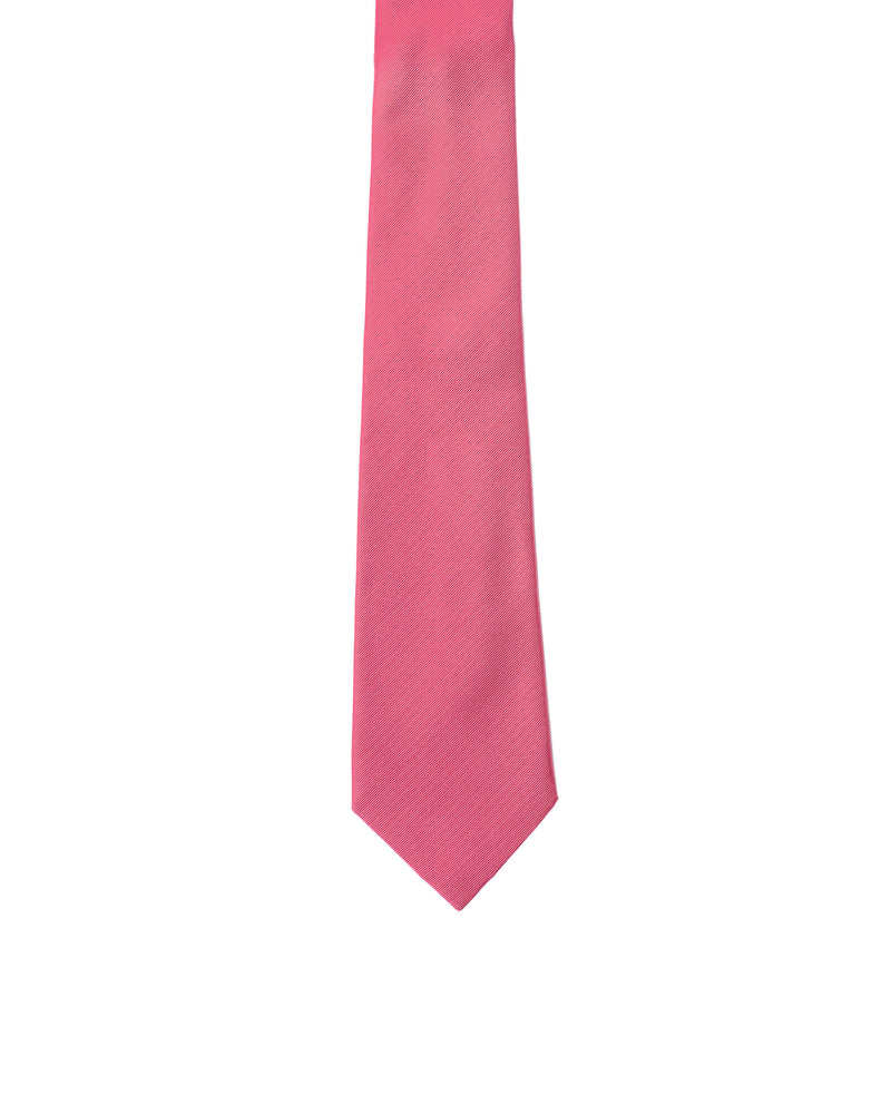 Tie - 3 Fold - Jacquard silk - Twill medium pink