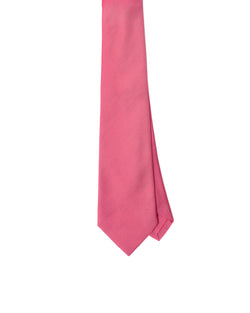 Tie - 3 Fold - Jacquard silk - Twill medium pink