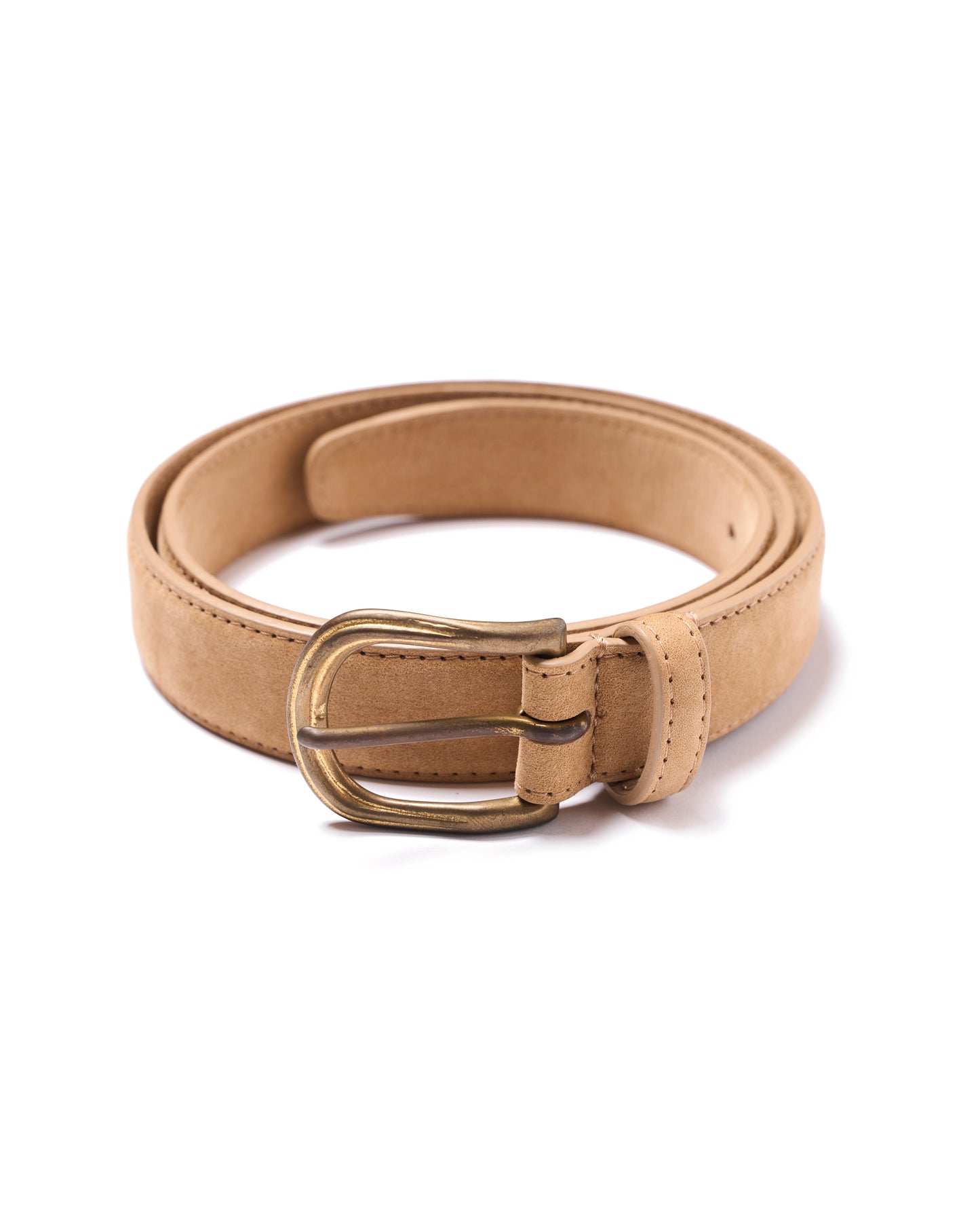 Belt - Beige Suede - Gold buckle