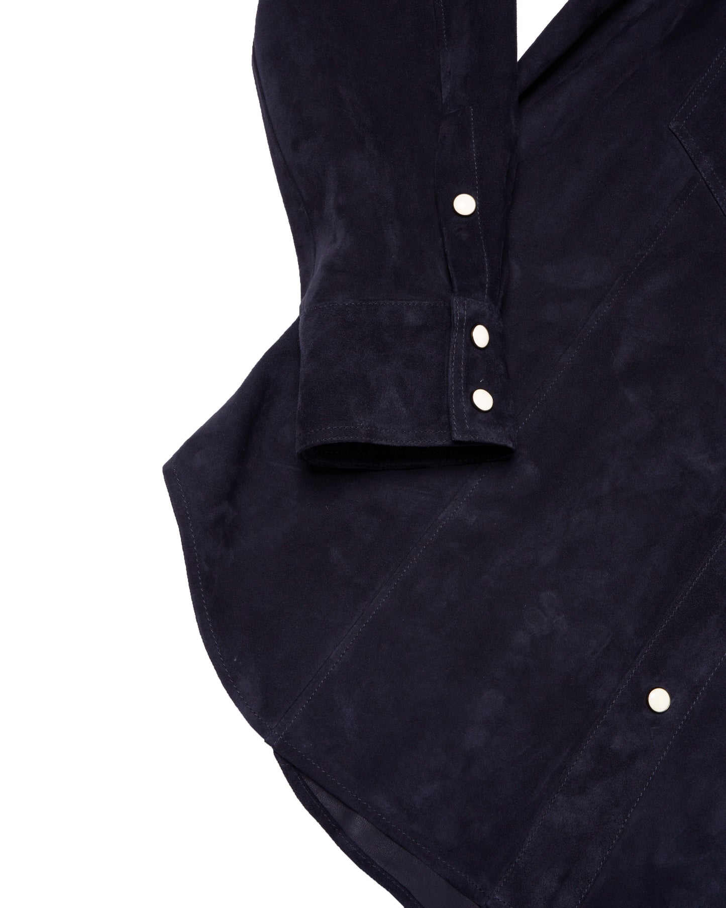 Rifugio - Suede leather shirt - Midnight blue