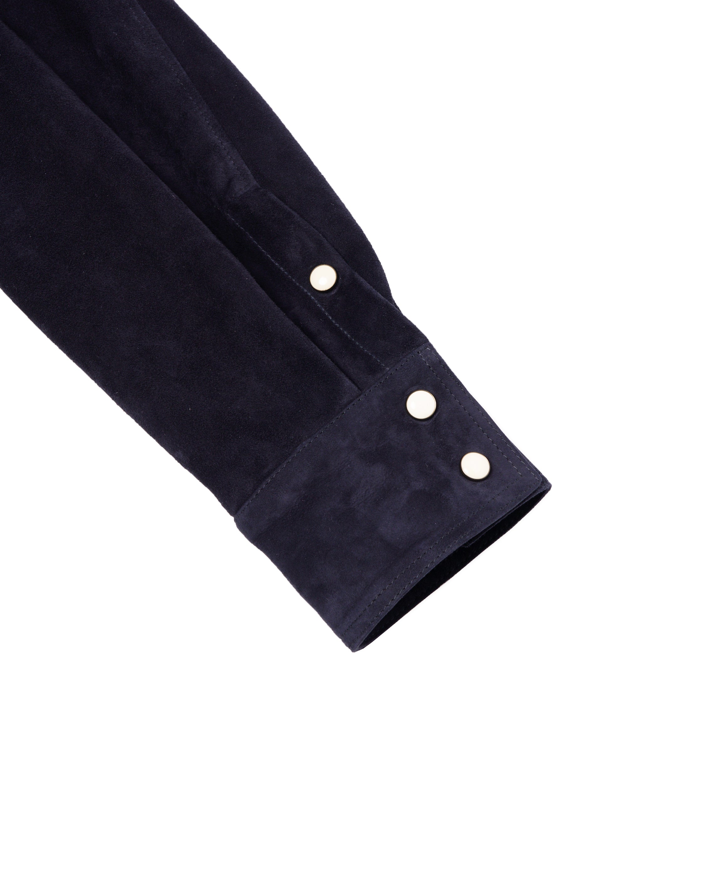 Rifugio - Suede leather shirt - Midnight blue