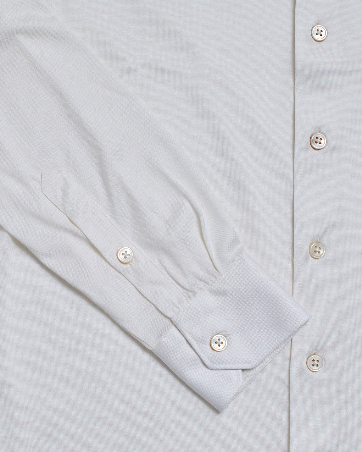 Long sleeve silk and cotton jersey shirt - Off white