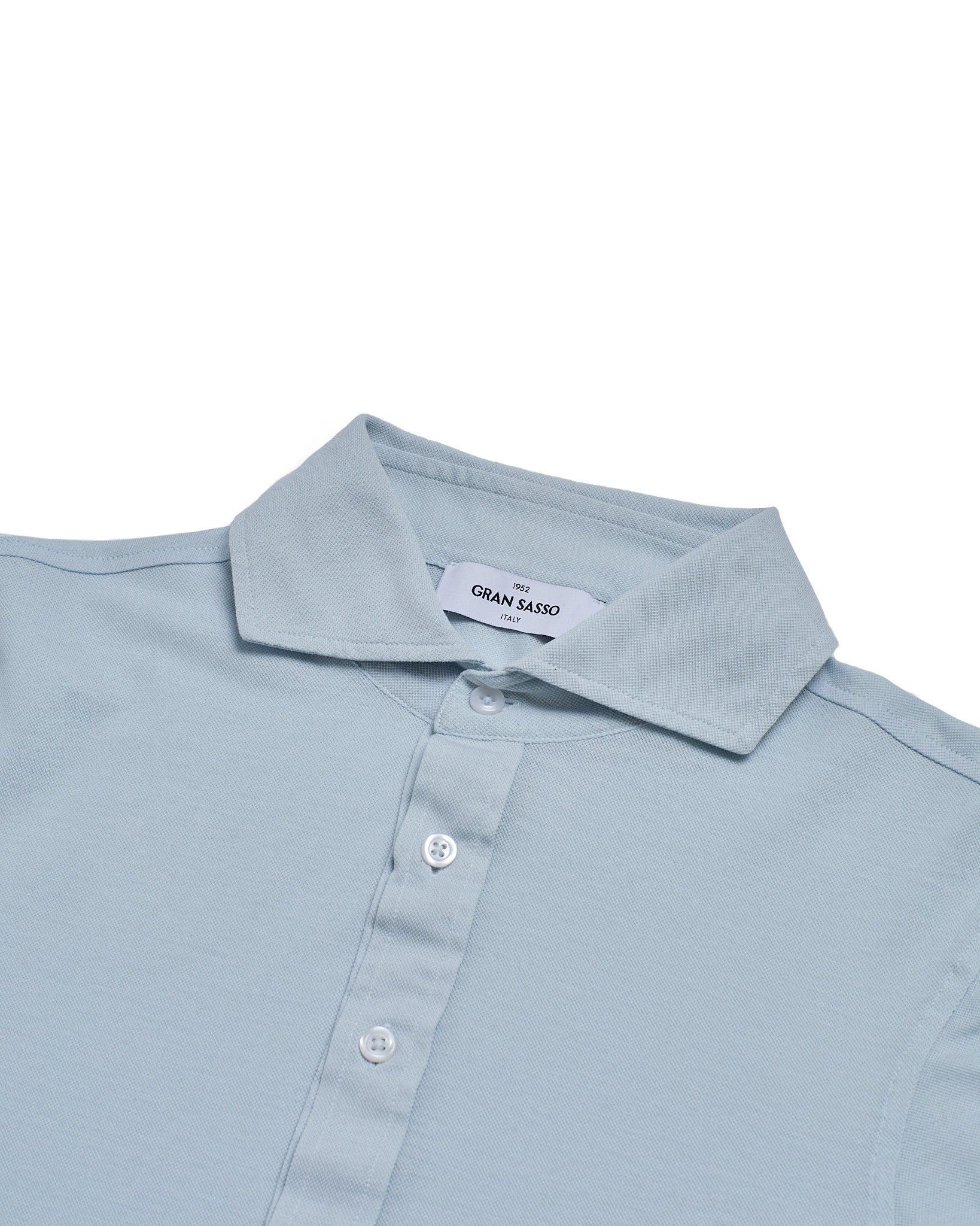 Pique cotton polo - Sky blue