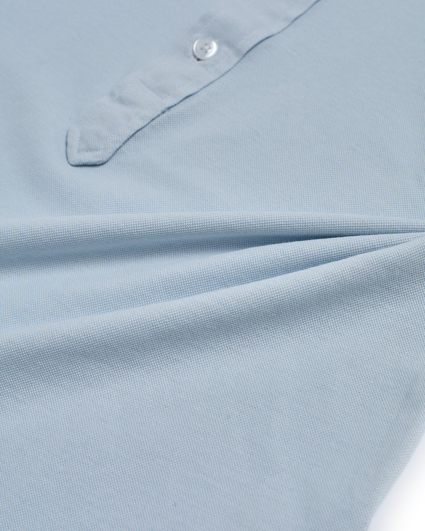 Pique cotton polo - Sky blue