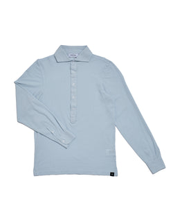 Pique cotton polo - Sky blue