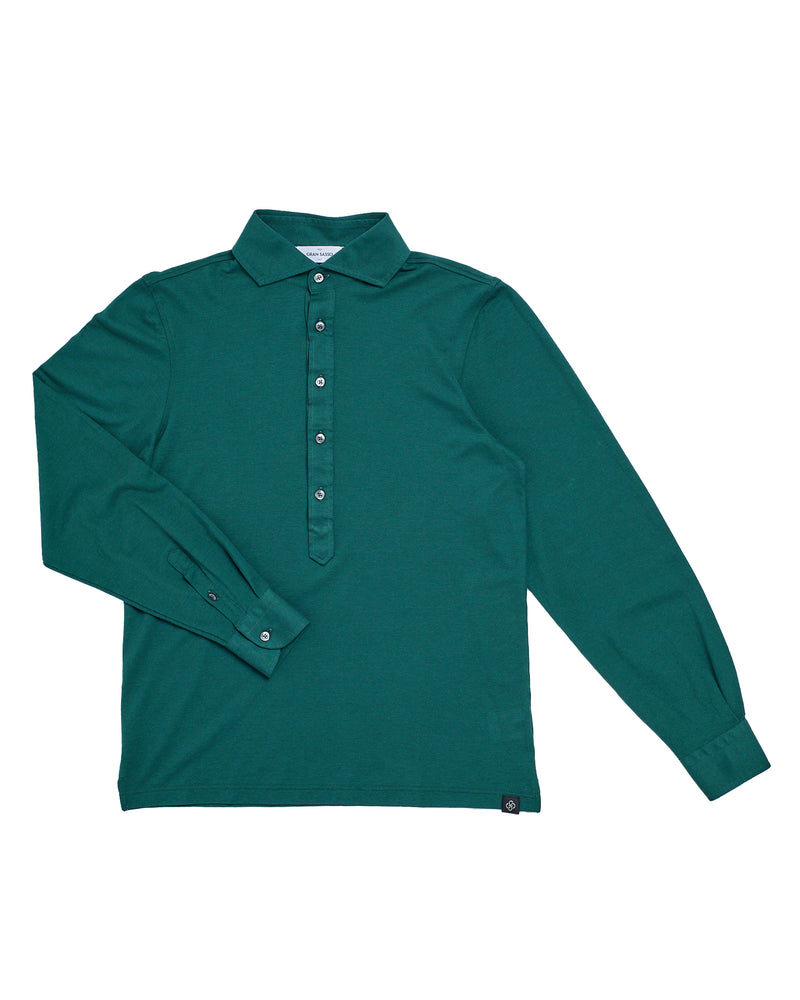 Pique cotton polo - Forest green