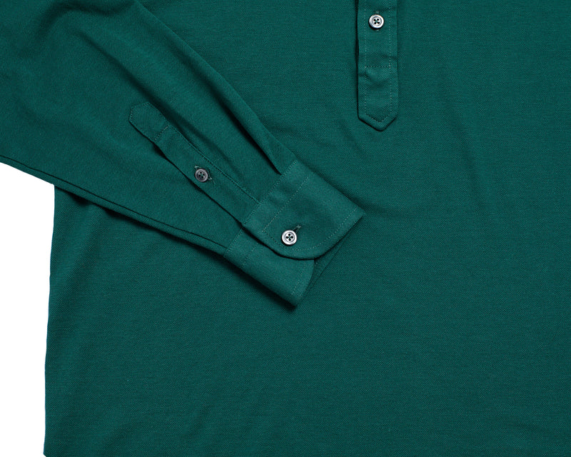 Pique cotton polo - Forest green