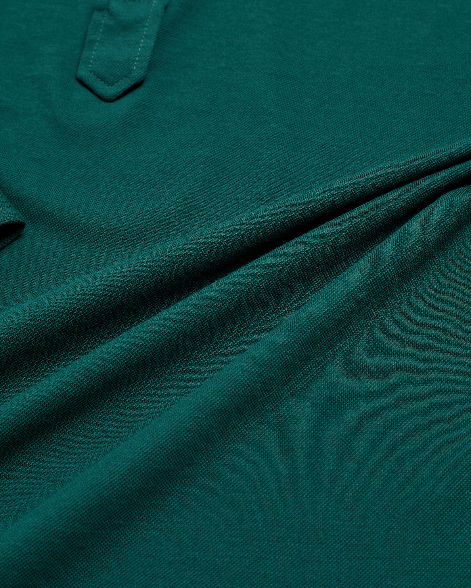 Pique cotton polo - Forest green