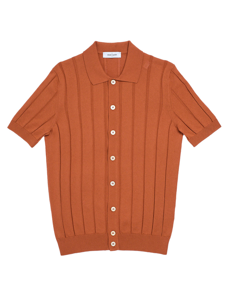 Shirt - Knitted ribbed - Brick - CO