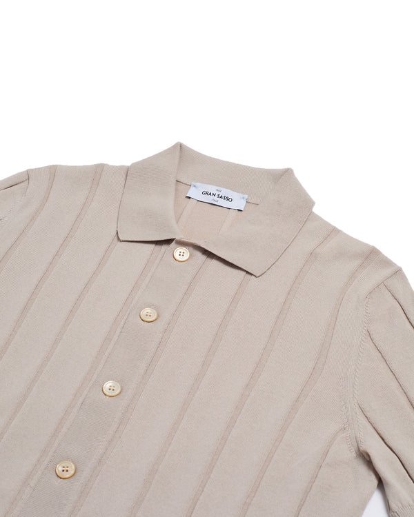 Shirt - Knitted ribbed - Sand - CO