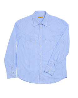 Shirt Westerner - Light blue stripe - Cotton