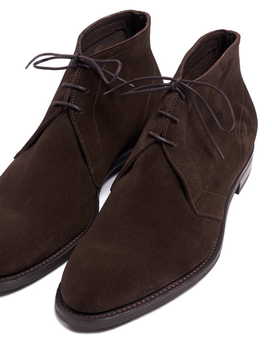 Shanklin - Espresso suede calf skin desert boot