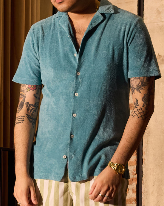 Terrycloth shirt - Aqua blue