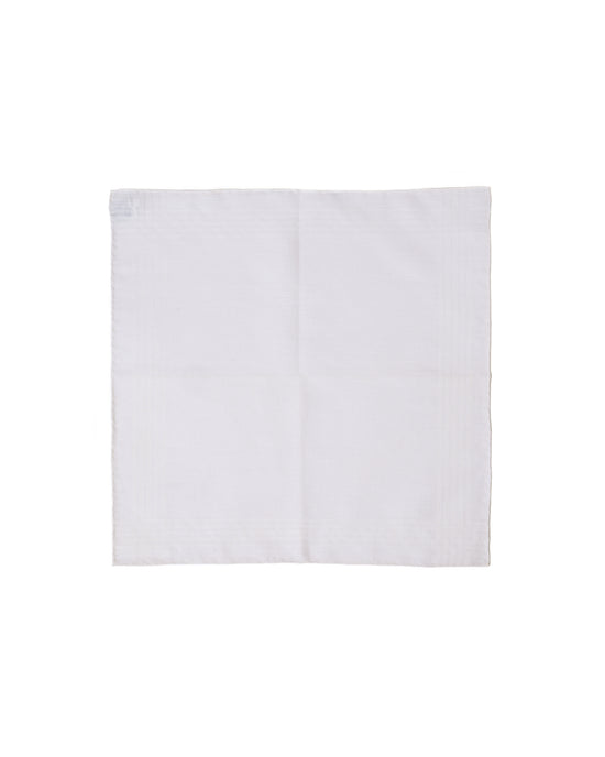 Pocket square - cotton - Diver stripe - white